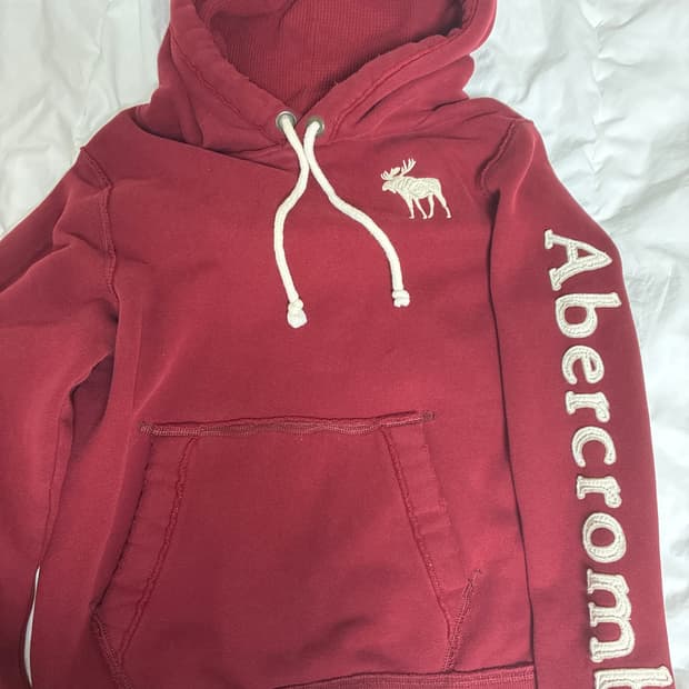 아베크롬비 버건디 후드티