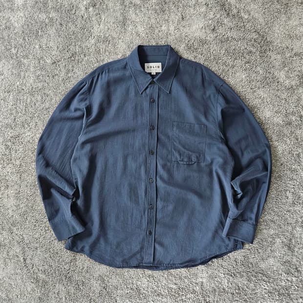 [무료배송] SOLID HOMME 네이비 셔츠