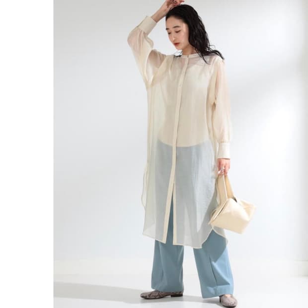 raybeams 레이빔즈 시어 롱 셔츠