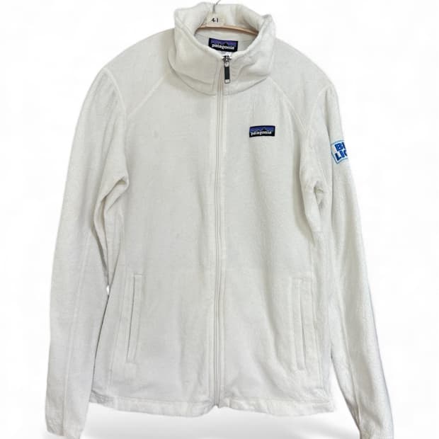 파타고니아 후리스 집업 화이트