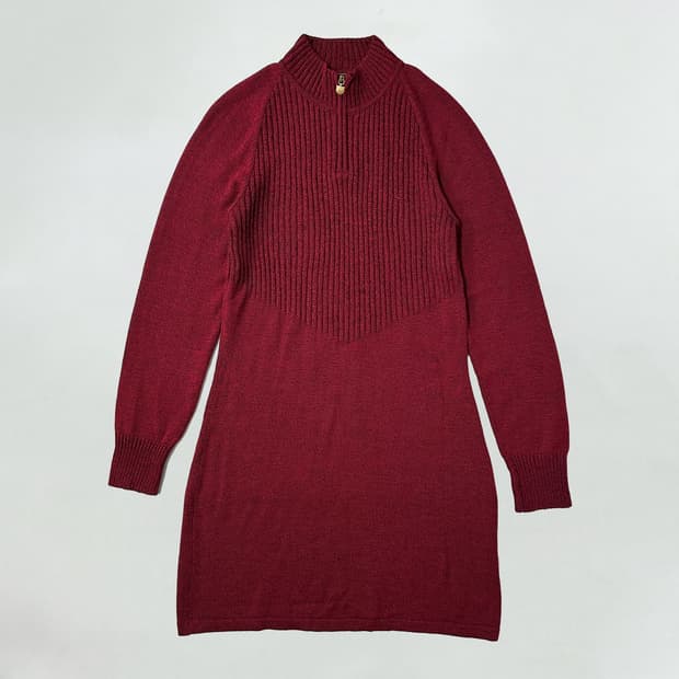 페라가모 로고집업 니트 원피스