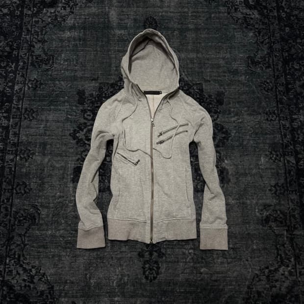 Fuga grey riders multi zip hoodie