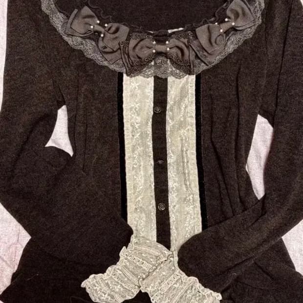 엑시즈팜 라떼갸루 리본 긴팔