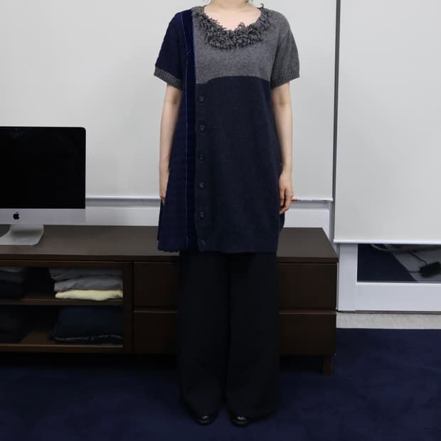 Gomme mixed texture sweater