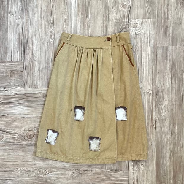 vtg 디트로이트 브래드 페인팅 스커트