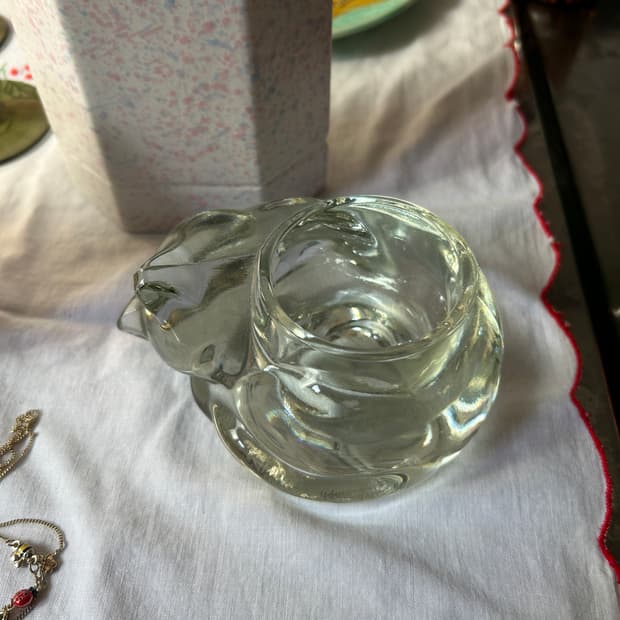 잠자는 고양이 캔들 홀더 