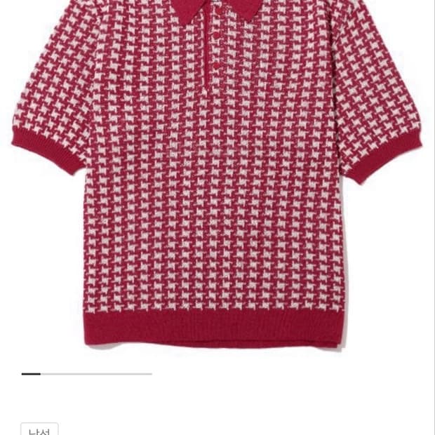 니들스 Polo Sweater - Houndstooth Red L사이즈
