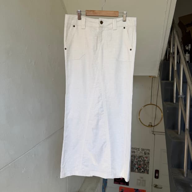빈티지 뒷트임 롱스커트