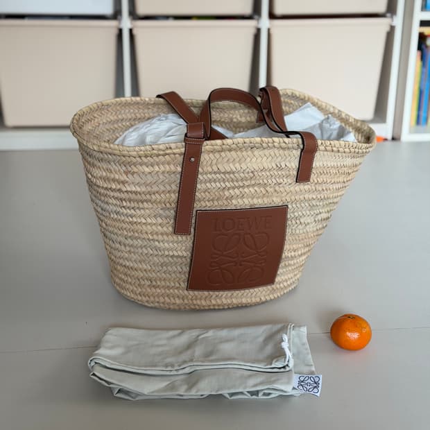 로에베 라피아백 바스켓백 라탄백 라지