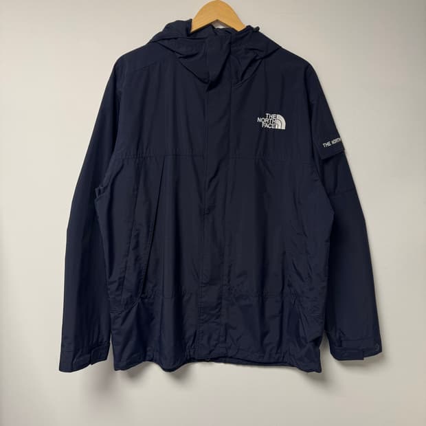 노스페이스 프리 포켓 로고 네이비 후드 바람막이 윈드스토퍼 XL