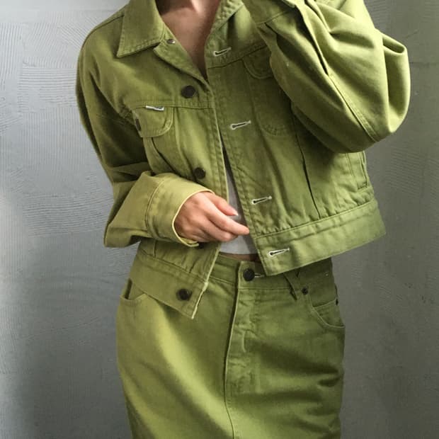 Valentino Jeans 발렌티노 진스 그린 데님 셋업