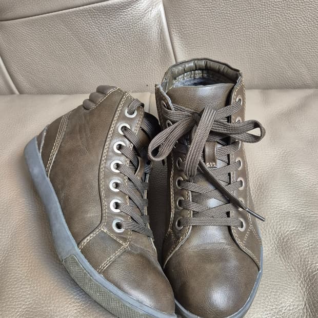 이태리 바이네르  양털 스니커즈 하이 여성 240