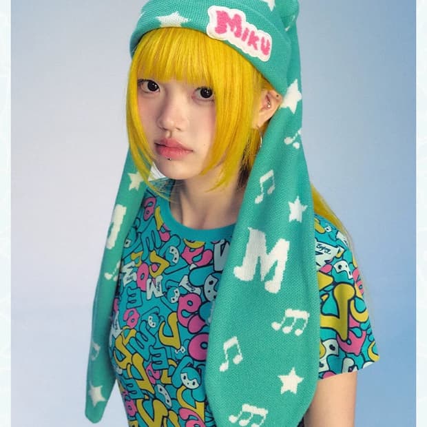 MEDM 하츠네미쿠 트윈테일 니트 비니