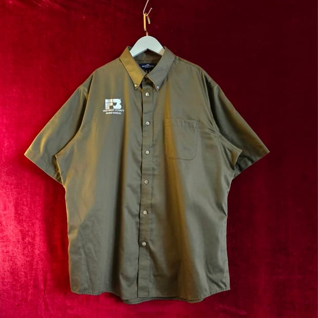 The Outfitters  카키 반팔 워크 셔츠
