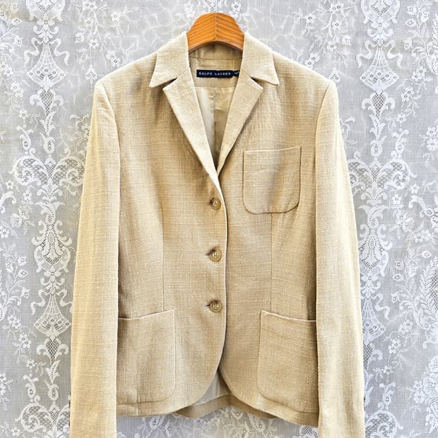 랄프로렌 실크 리넨 자켓 (made in italy)