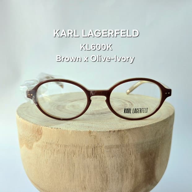 칼라거펠트 볼드 안경테 브라운 뿔테 투톤