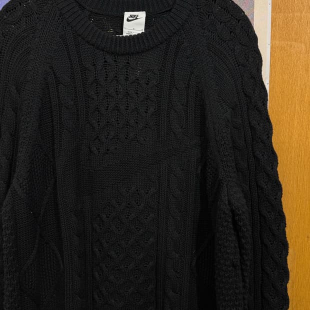 22fw nike cable knit Ls sweater