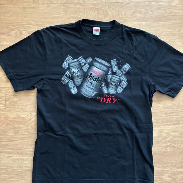 아사히 맥주 튜블러 반팔 티셔츠 XL