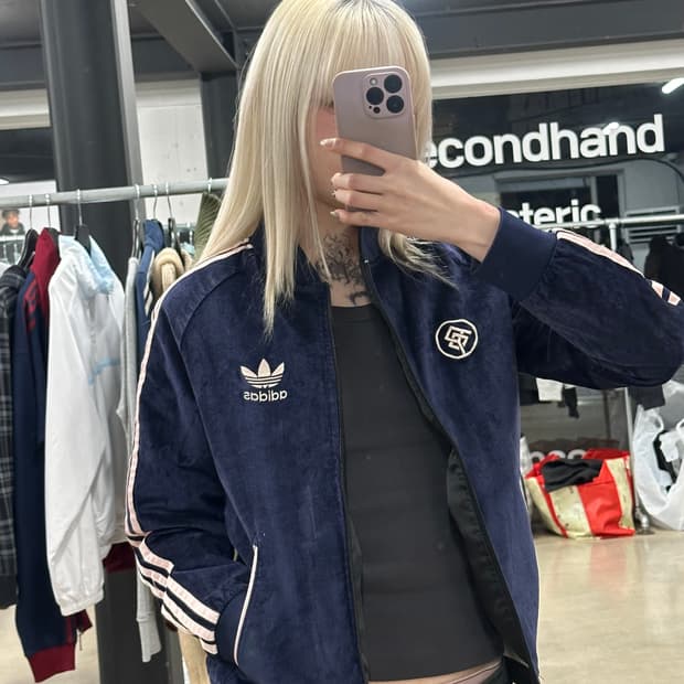 아디다스 리버시블 벨벳 수베니어 자켓 집업 