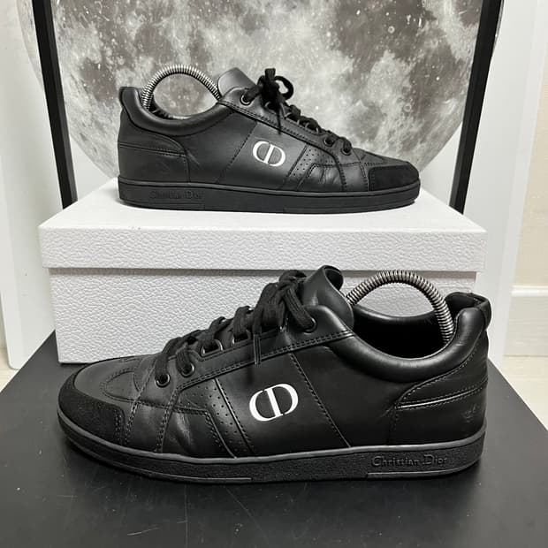 정품 38) 디올 카프스킨 CD 로고 스니커즈 240~245