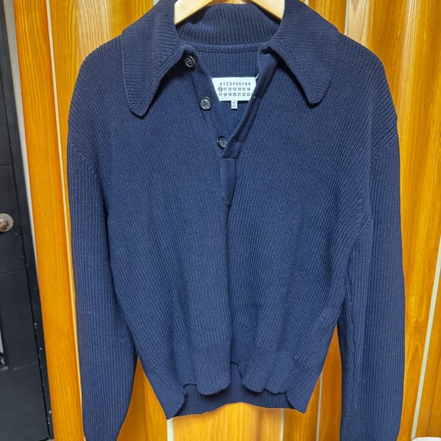 메종 마르지엘라 폴로 니트 네이비 S