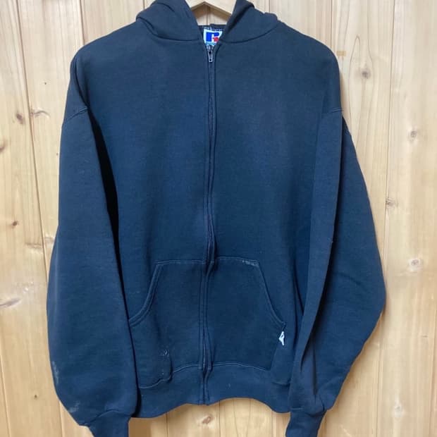 러셀 후드집업 made in USA 블랙