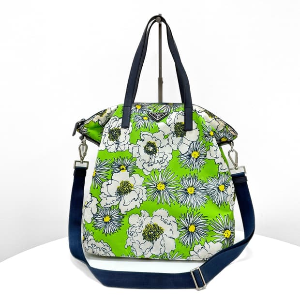 프라다 플라워 나일론 2WAY 숄더백