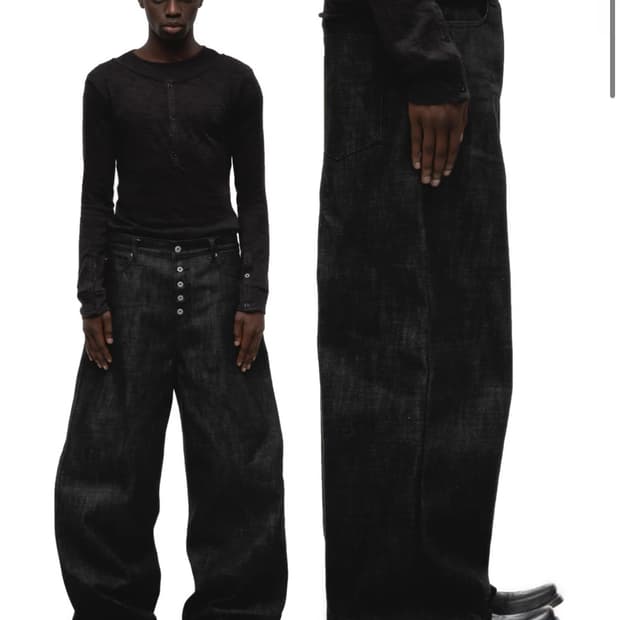 구매) 노페이스스튜디오 루즈핏 데님 블랙 S nofaith studios