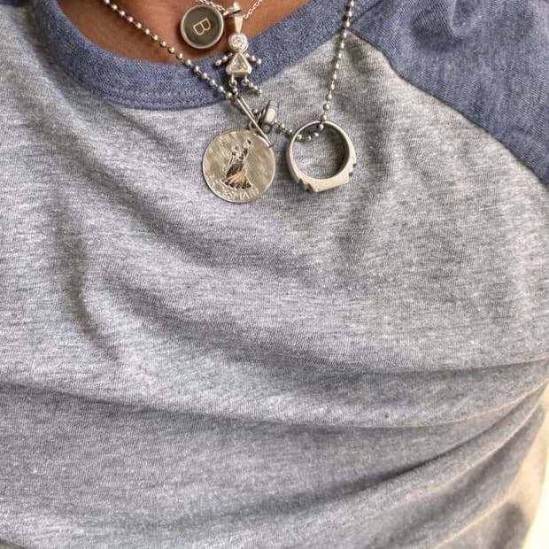 더블 뱀체인 목걸이 Double snake chain