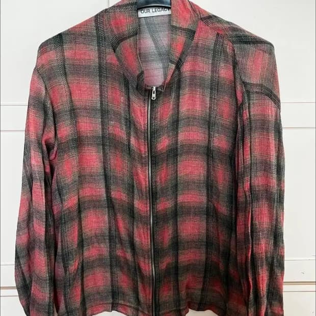 아워레가시 럼버체크 슈렁큰 풀집 자켓 50 사이즈