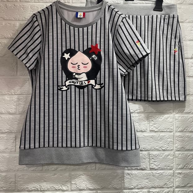 까스텔바작 골프반팔+골프스커트90 세트 골프웨어세트