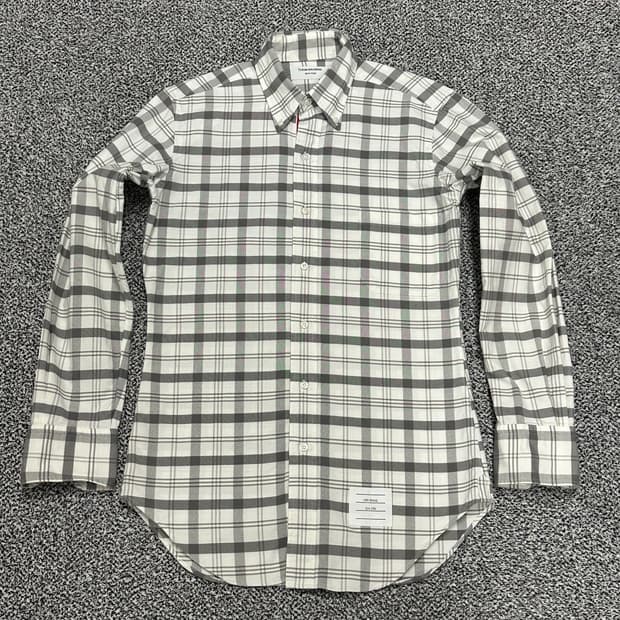 톰브라운 체크 셔츠