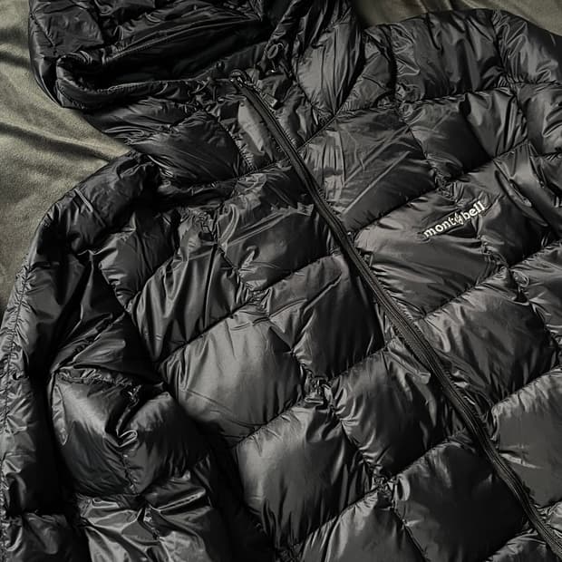 택포함 새상품 몽벨 슈페리어 다운 후드 블랙 XL