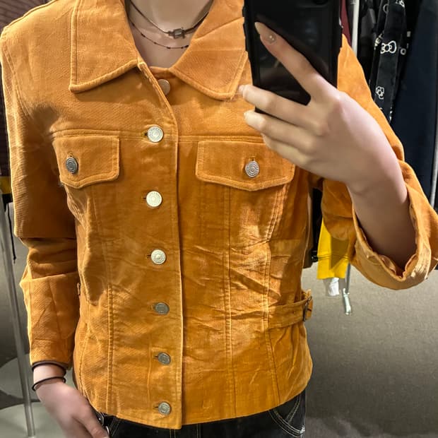 4)Japanese vintage 카멜 스웨이드 자켓