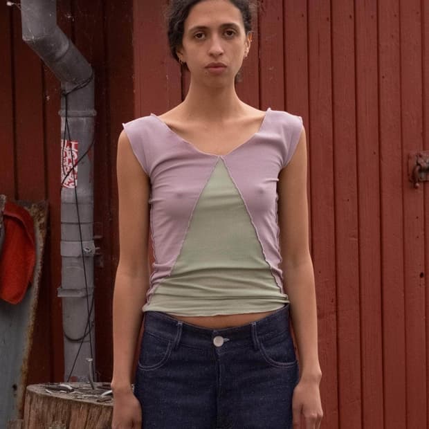 [M]베이스레인지 Phy 슬리브리스 탑/벌비 퍼플