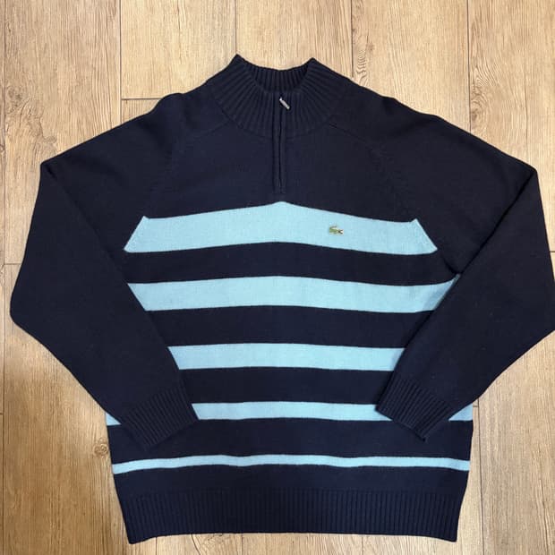 105) 라코스테 스트라이프 니트집업
