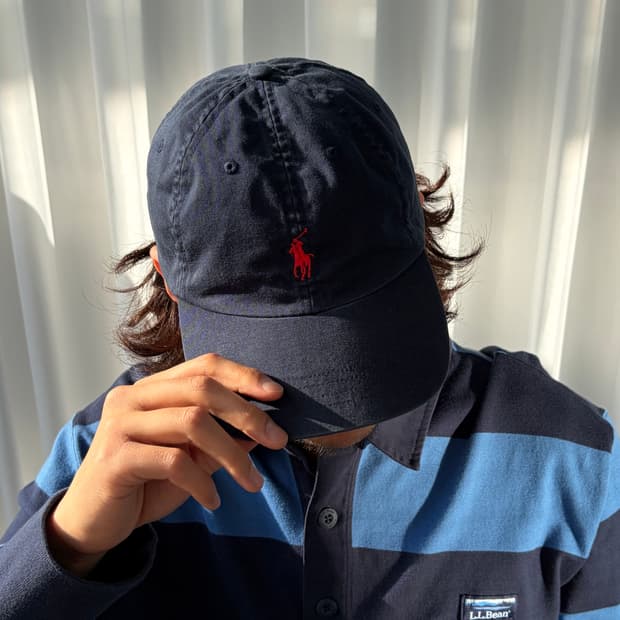 폴로 랄프로렌 코튼 치노 볼캡 모자 navy