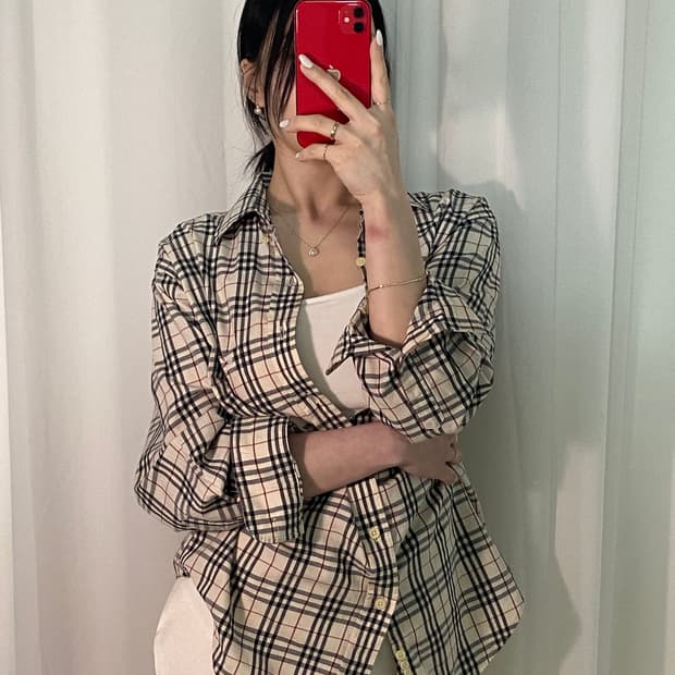 버버리 노바체크 셔츠
