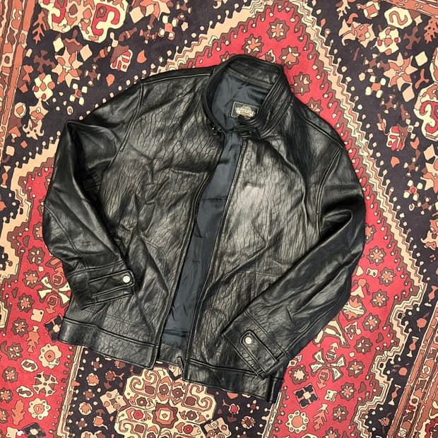 ( M-L ) 바이커자켓 바이커가죽 레더자켓 봄버자켓 가죽자켓 양가죽