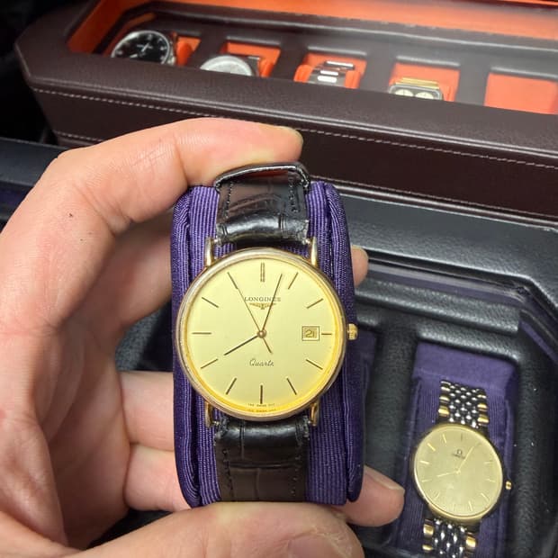 론진 쿼츠 빈티지 금장