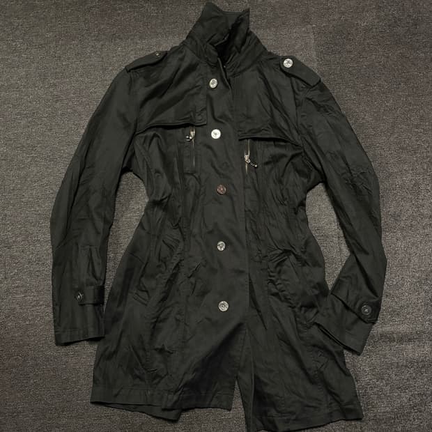 Gothic punk chain trench coat