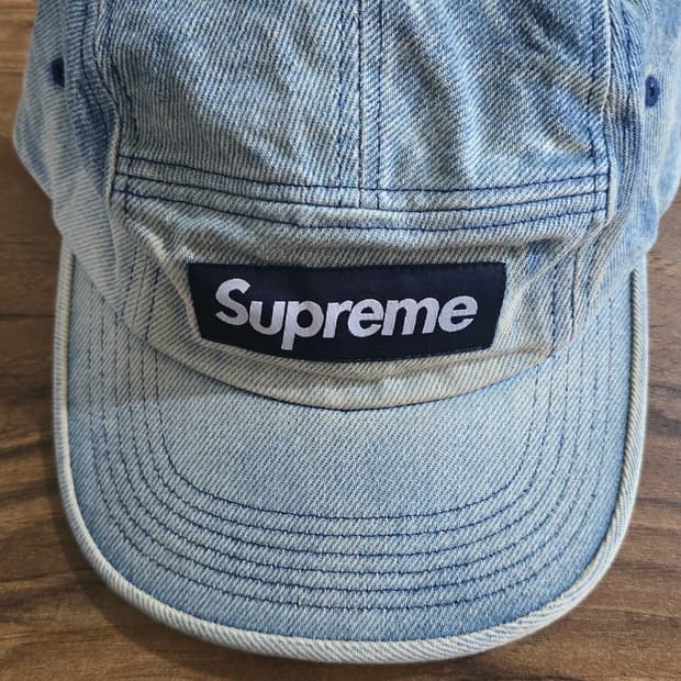 슈프림 24ss 워시드 치노 트윌 캠프캡 더티 인디고