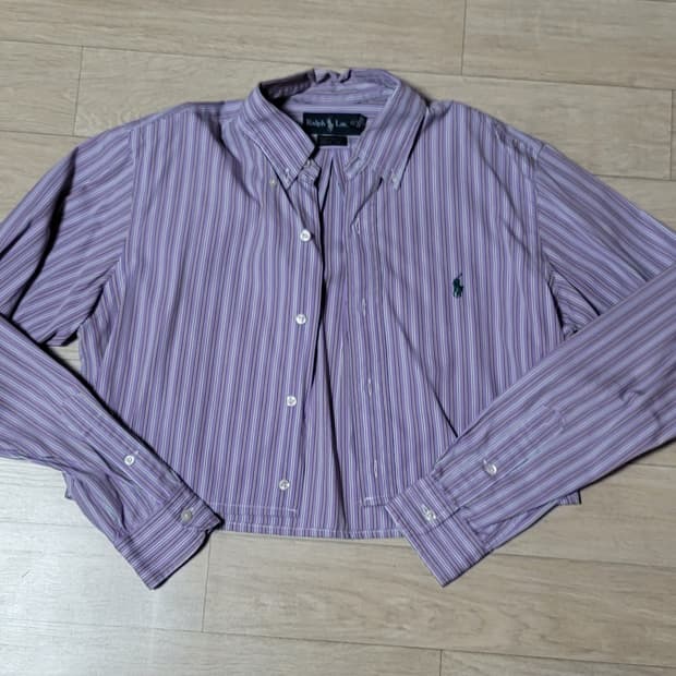폴로 랄프로렌 크롭 스트라이프 셔츠 김코디 커스텀 빈티지 