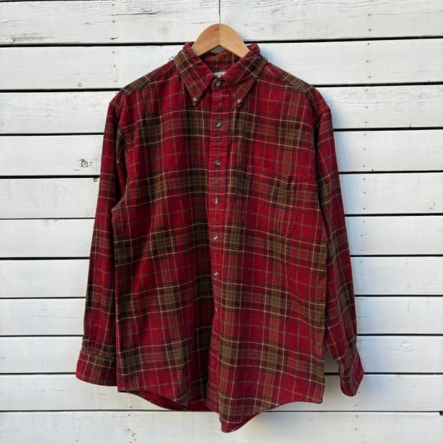 L.L.bean 엘엘빈 체크 코듀로이 골덴 셔츠