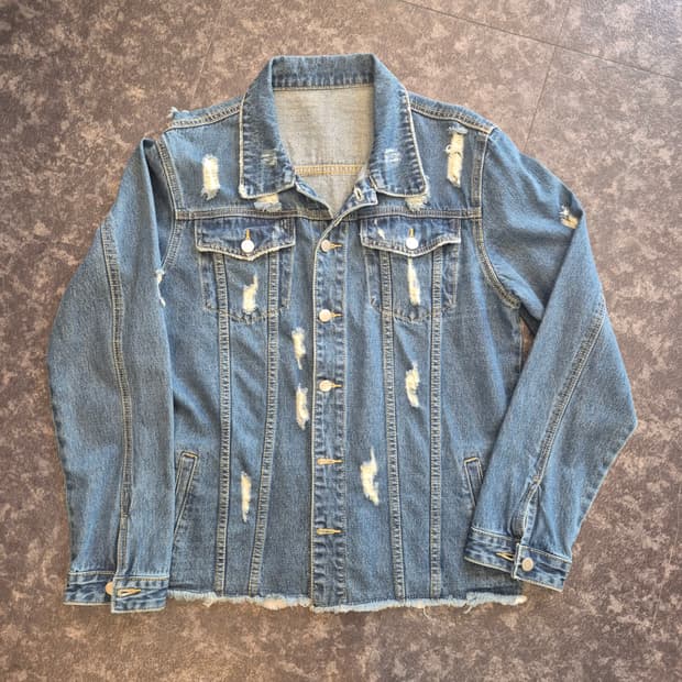 인비저블(INVISIBLE) 빈티지  데님 자켓  - XXL