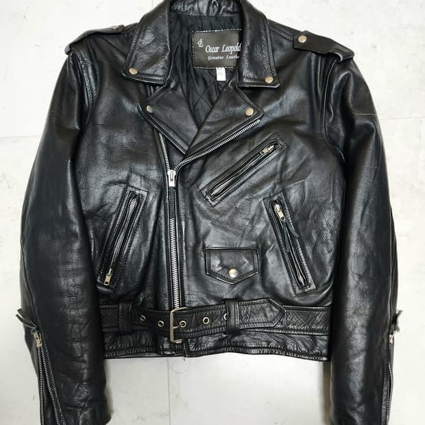 90s 소가죽 더블라이더 자켓 double rider