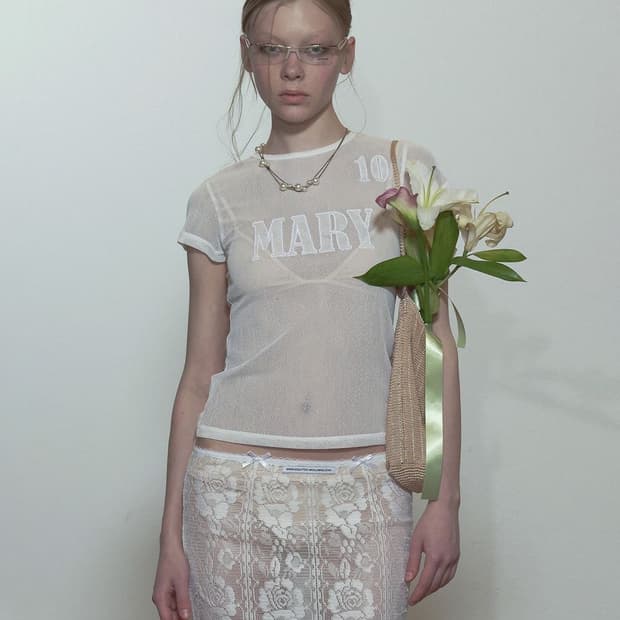 스컬프터 Team Mary Mesh Tee White 메쉬 반팔