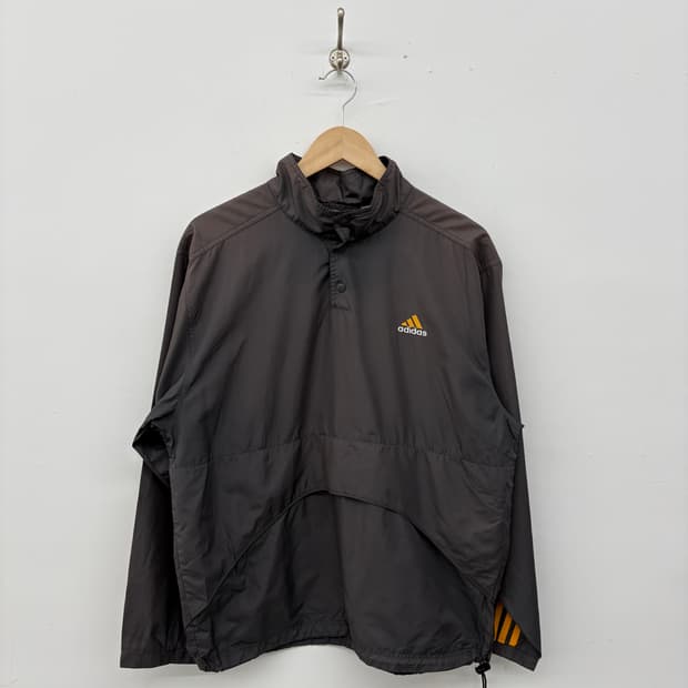 아디다스 아노락 바람막이 풀오버 브라운 남성 L