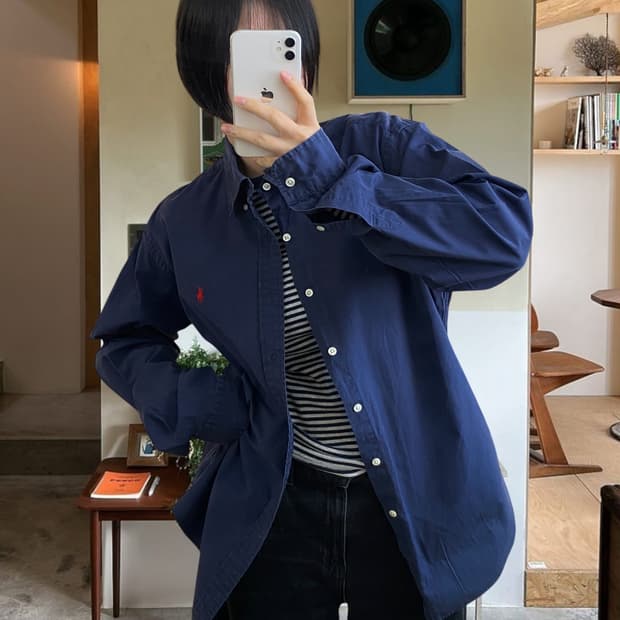 폴로랄프로렌 솔리드 셔츠 (Man XL) AA1043