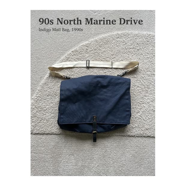 90s 노스마린드라이브 인디고 메일백